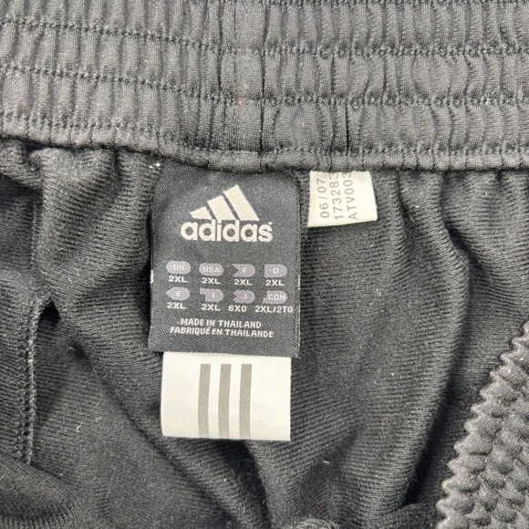 Adidas Tear Away Track Pants‎ Mens 2XL Black 3 Stripe Wide Leg Baggy Y2K 2007 - Picture 5 of 7